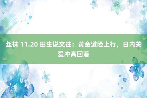 丝袜 11.20 田生说交往：黄金避险上行，日内关爱冲高回落