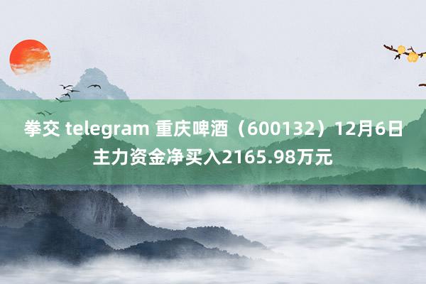 拳交 telegram 重庆啤酒（600132）12月6日主力资金净买入2165.98万元