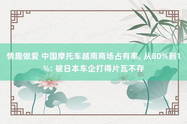 情趣做爱 中国摩托车越南商场占有率， 从80%到1%: 被日本车企打得片瓦不存