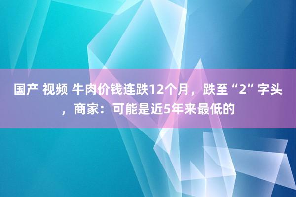 国产 视频 牛肉价钱连跌12个月，跌至“2”字头，商家：可能是近5年来最低的