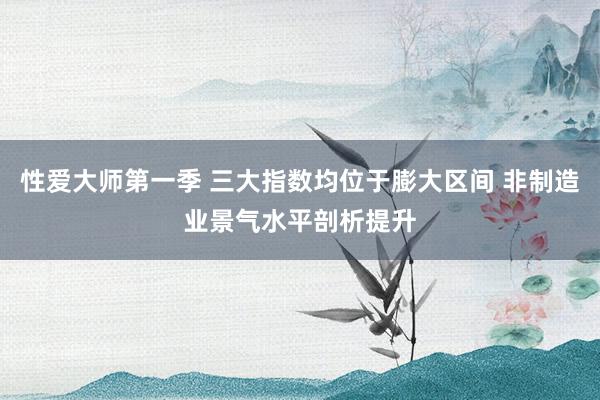 性爱大师第一季 三大指数均位于膨大区间 非制造业景气水平剖析提升