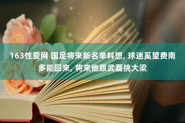 163性爱网 国足将来新名单料想， 球迷奚望费南多能回来， 将来他跟武磊挑大梁