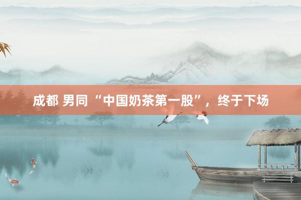 成都 男同 “中国奶茶第一股”，终于下场