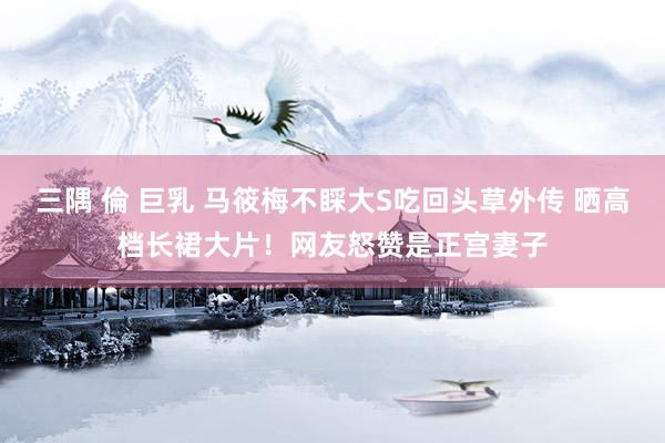 三隅 倫 巨乳 马筱梅不睬大S吃回头草外传 晒高档长裙大片！网友怒赞是正宫妻子
