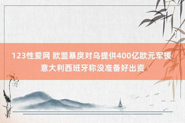 123性爱网 欧盟暴戾对乌提供400亿欧元军援 意大利西班牙称没准备好出资
