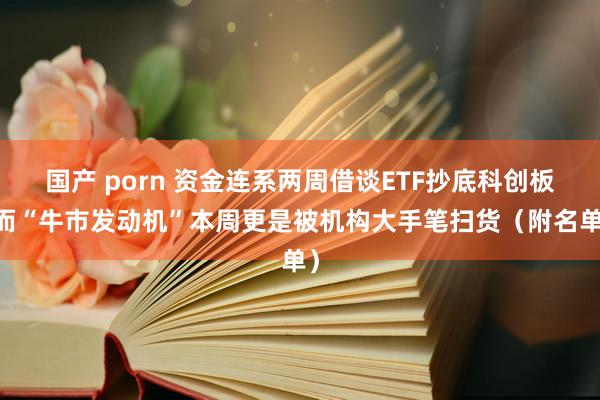 国产 porn 资金连系两周借谈ETF抄底科创板 而“牛市发动机”本周更是被机构大手笔扫货（附名单）