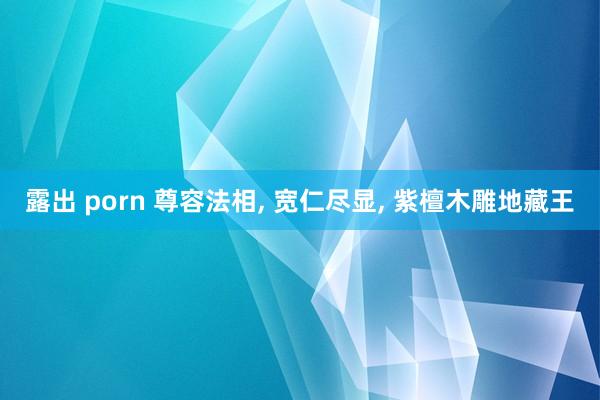 露出 porn 尊容法相， 宽仁尽显， 紫檀木雕地藏王