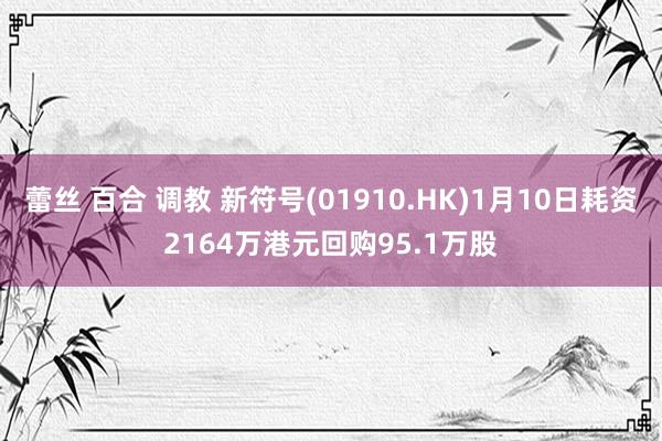 蕾丝 百合 调教 新符号(01910.HK)1月10日耗资2164万港元回购95.1万股