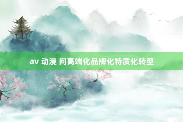 av 动漫 向高端化品牌化特质化转型