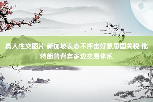 真人性交图片 新加坡表态不抨击好意思国关税 批特朗普背弃多边交易体系