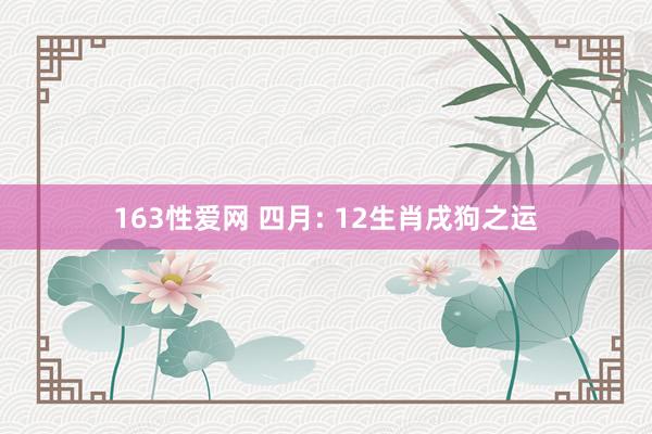 163性爱网 四月: 12生肖戌狗之运